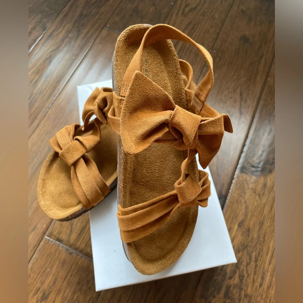 Sundance Tigerlily Sandals in Cognac 7.5 - Picture 2 of 4